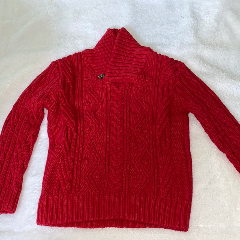 Red toddler sweater